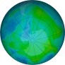 Antarctic ozone map for 2025-02-13